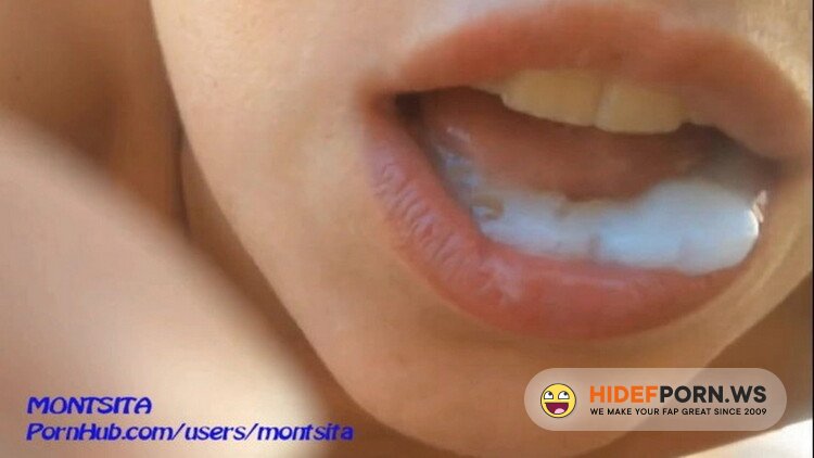 OnlyFans.com - Montsita - Mouth full of cum - Compilation [FullHD 1080p]