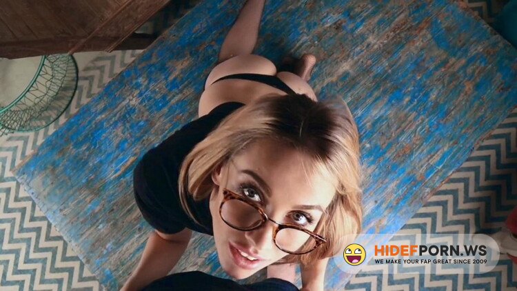 TrueAmateurs.com - Luxury Girl - Babe with Glasses and in Stockings Sucks Boyfriends Dick, Cums in Mouth [FullHD 1080p]