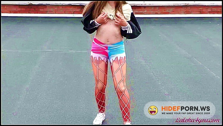Laloka4you - Cute Babe Blowjob Big Dick - Cum In Mouth On The Roof POV [FullHD 1080p]