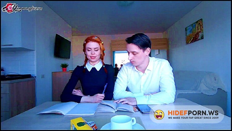 Yummmylicious - SLOPPY THROATPIE AND CIM ON GERMAN LESSON [FullHD 1080p]