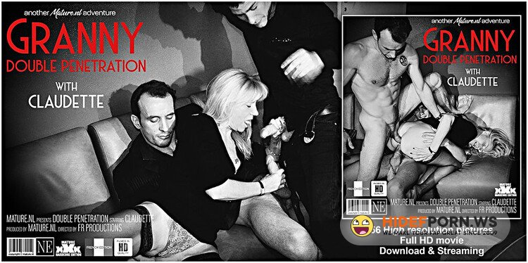 Mature.nl - Claudette (EU) (65) - Two young guys double penetrate a French cock hungry Granny [FullHD 1080p]
