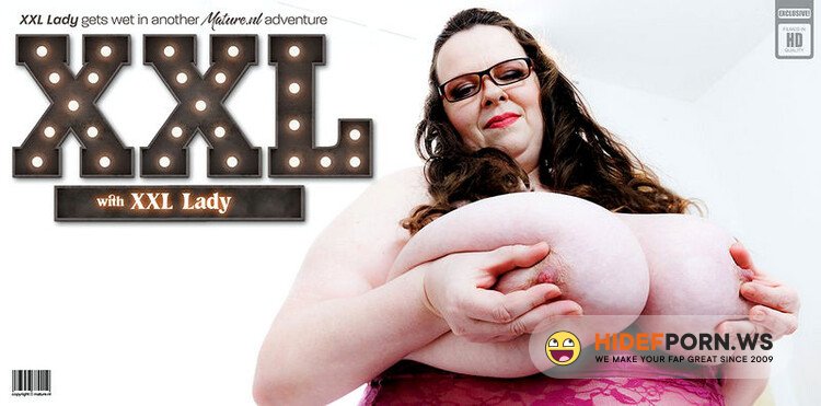 Mature.nl - XXL Lady (41) - Huge XXL Lady is a BBW with huge saggy natural tits masturbating in bed [FullHD 1080p]