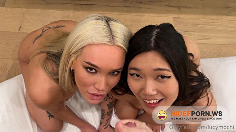 Onlyfans - lucymochi, rara knupps - Sloppy BJ & Stacked Pussy 3some [Full HD 1080p]