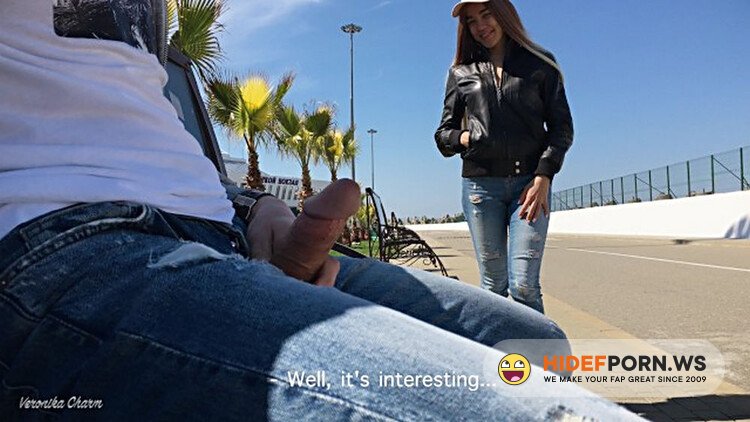 PornHub.com - Veronika Charm - Babe Was Surprised To See Guy Jerking Off Dick In The Park [FullHD 1080p]