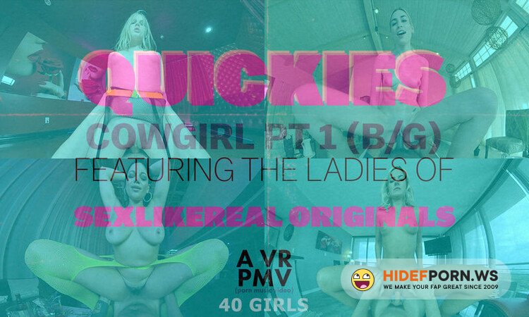 Mutiny VR/SexLikeReal.com - Morgan Lee, Connie Perignon, Eve Sweet, Leana Lovings, Valerica Steele: Quickies - Cowgirl Pt 1 (B/G) - A VR PMV [UltraHD/4K 2900p]