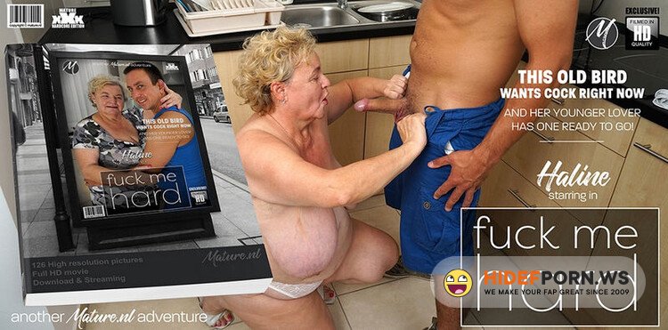 Mature.nl - Haline (63): Big breasted Granny Haline loves to get a good fuck from her way younger lover [FullHD 1080p]