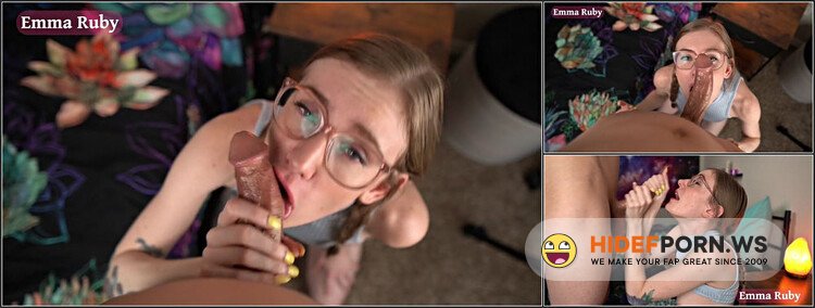 Nerdy Girl Drains Your Balls On Her Glasses Emma Ruby POV [FullHD 1080p]