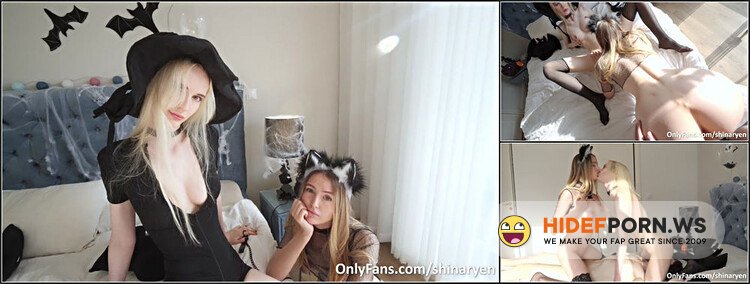 Shinaryen - Halloween Threesome With Witch And Slutty Kitty - Creampie Sex [FullHD 1080p]