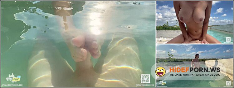 Poolside Creampie With Underwater Blowjob On Vacation - Horny Hiking Ft. Molly Pills - POV 4K [FullHD 1080p]