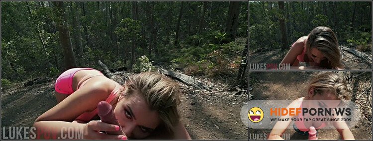 LukesPOV - PUBLIC BLOWJOB FROM NINA MILANO WHILE HIKING Luke Riggs [HD 720p]