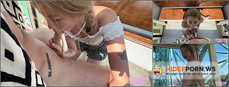 Christine Pinky - Sweet Blowjob On Ferris Wheel At Amusement Park [FullHD 1080p]