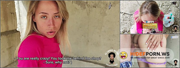 ModelsPorn - Leksa Biffer - Real Extreme Public Sex Sloppy Deep Sucking With a New Pretty Neighbour Behind The Shop. [FullHD 1080p]