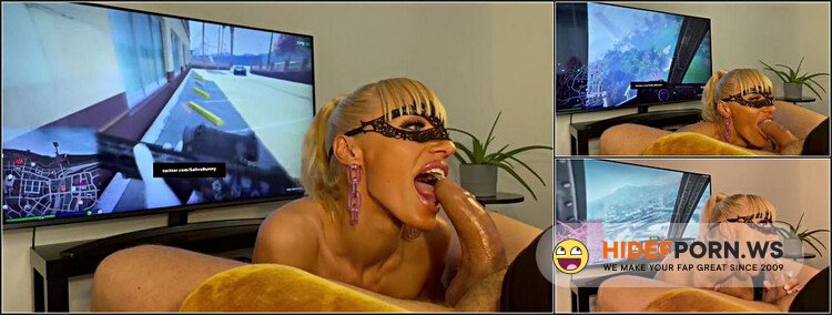Saliva Bunny - Beautiful Amateur Blonde Can t Stop Gagging On My Dick While I Play GTA Online | Saliva Bunny [FullHD 1080p]