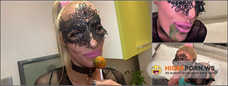 Saliva Bunny - Slim Blonde Saliva Bunny Enjoys Messy Food Fetish And Cock Sucking - The Splosh Theraphy [FullHD 1080p]