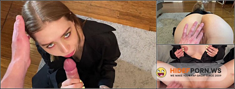 Californiababe - THE NEIGHBOR IS IN A BLACK COAT AND SUCKS NICELY AND FUCKS GORGEOUSLY. CUMMATED MUCH ON HER CUNT [FullHD 1080p]