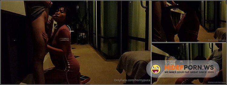 Only Fans - HornyPuca - Late Night Risky Blow In Public [FullHD 1080p]