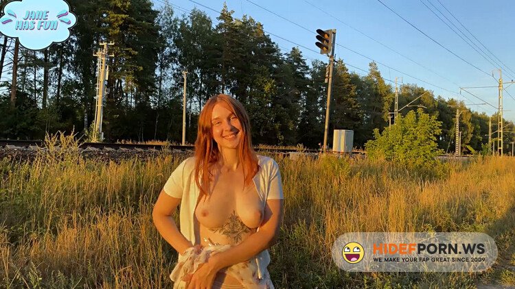 She Made Me Blowjob After Risky Exposing Near Railway [FullHD 1080p]