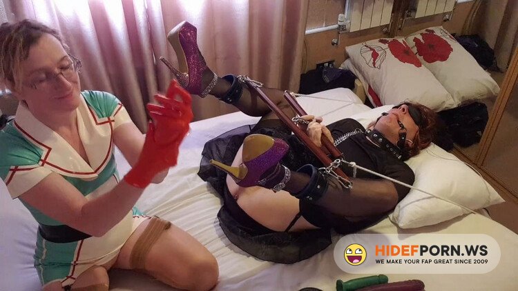 Clips4Sale - Latex Nurse Pegging Her Bondage Sissy Slut. Essex Girl Lisa Tgirl Lucy [FullHD 1080p]