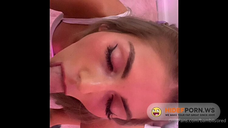 Onlyfans - Bambiistired Blowjob and Dildo Fuck Infront of Mirror Video Leaked [HD 720p]