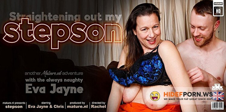 Mature.nl / Mature.eu - Eva Jayne - EU - 49 & Chris Cobalt - 27 - Big saggy tits MILF Eva Jayne is straightening out her horny stepson with all her naughty ways [Full HD 1080p]