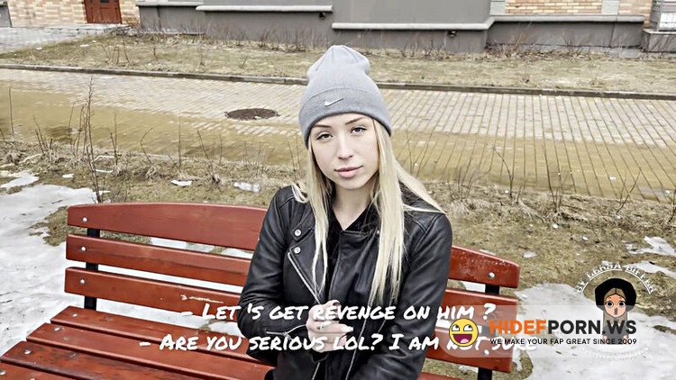 Leksa Biffer - Sexy Blonde Sucked Neighbour s Huge Dick While Her Husband Is Watching TV [FullHD 1080p]