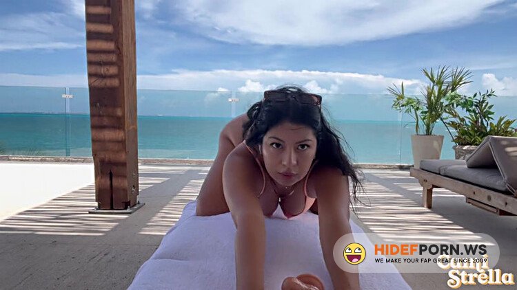 Cami Strella - Big Ass Latina Cami Strella Sucks And Fucks Dildo With A View [FullHD 1080p]