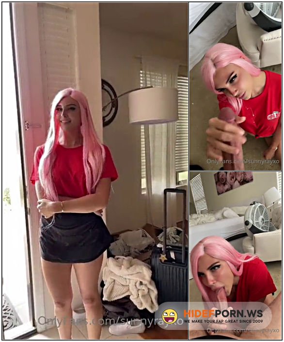 Onlyfans - Sunny Ray Pizza Delivery Blowjob Cum Video Leaked [HD 720p]