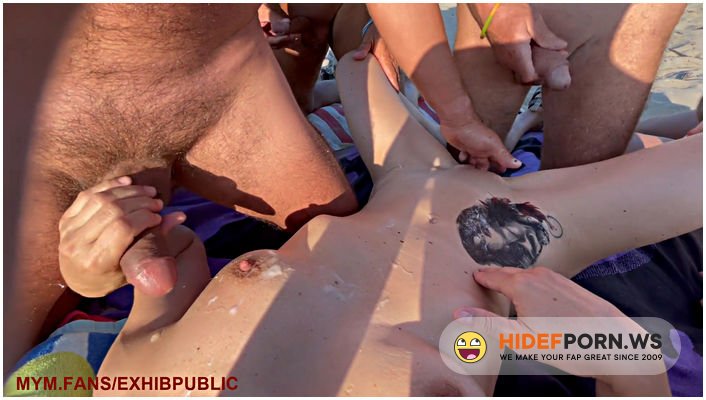 nanoufrance - I Show Off On a Beach In Front Of Voyeurs Who Cum On Me [FullHD 1080p]