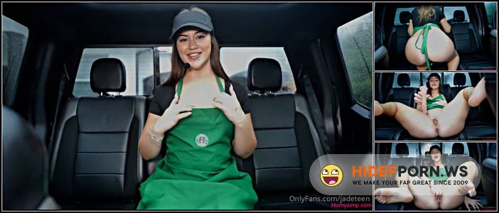Onlyfans - Jadeteen – Starbucks Waitress Dildo Fuck In The Back Seat 1 [HD 720p] - 2025