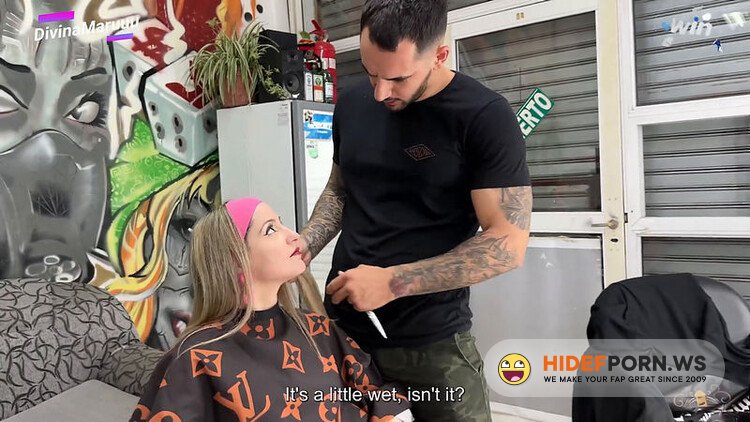 Onlyfans - Threesome At The Hair Salon  Cuckold Boyfriend Picks Her Up English Subtitles  DivinaMaruuu [FullHD 1080p]