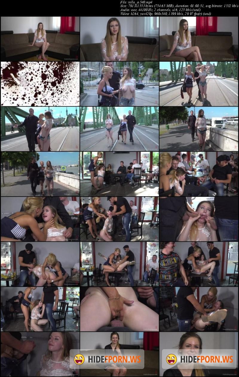 PublicDisgrace/Kink -  Nikki Thorne, Stella Cox - All Natural Busty Brunette Anal Slut First Time DP on Public Disgrace! [SD 540p]