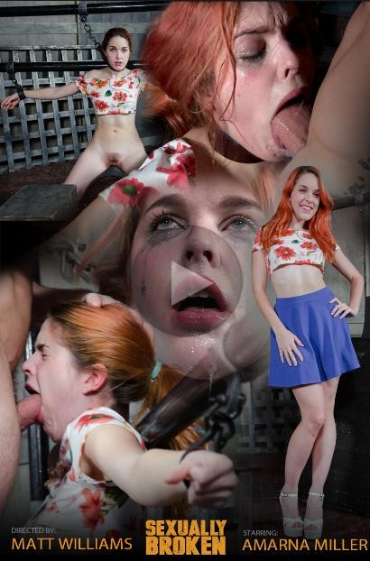 SexuallyBroken.com - Amarna Miller - Hot Redhead Amarna Miller is back, and suffers a brutal facefucking [HD 720p]