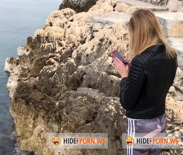 AfterHoursExposed.com - Candice - 20yo Candice On Vacation With Me To Croatia Risky Rocky Beach Blowjob [HD 720p]