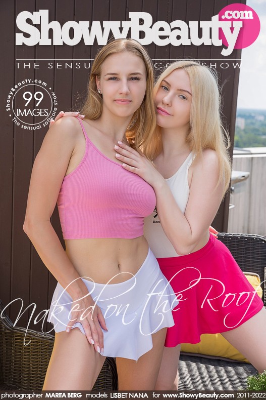 Nana & Lisbet - Naked On Roof