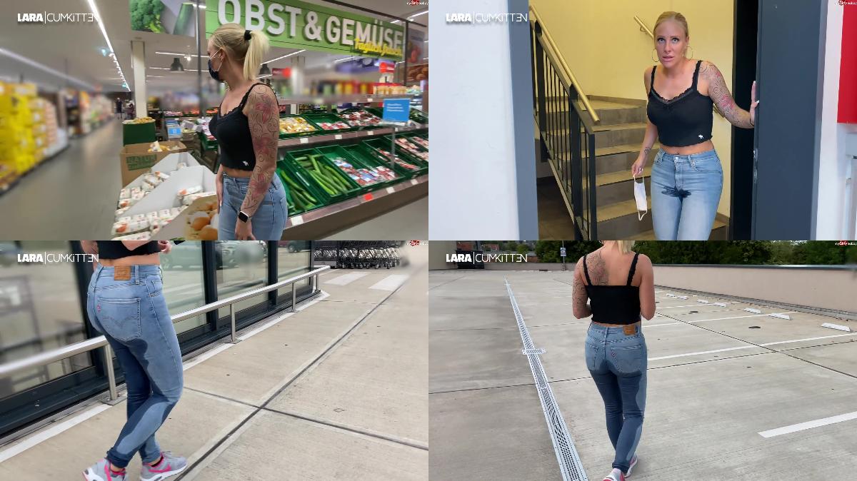 Lara Cumkitten – PUBLIC Piss Walk/Krasser JEANS PISS