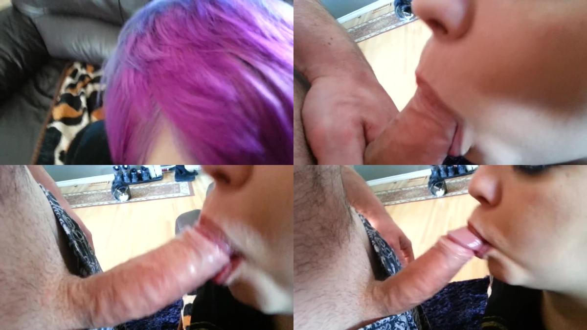 Deadly Shrooms  – Neon Hair Cumslut Sucks her Meal out and Shows her Bi…