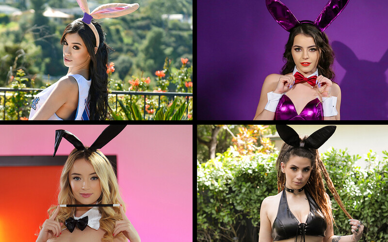 Kylie Quinn, Katie Kush, Indica Flower, Leana Lovings - Bunny Babes Compilation [FullHD 1080P]