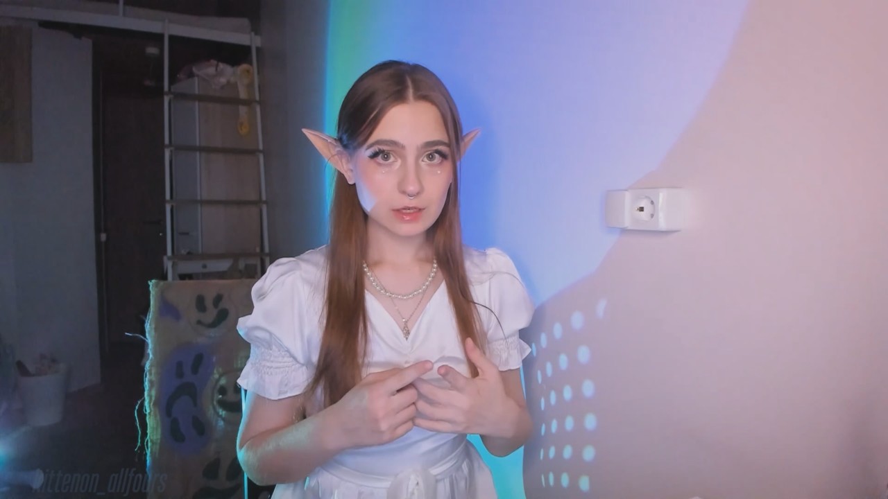 Kittenon Allfours - Virgin Elf Does It For The First Time [FullHD 1080P]