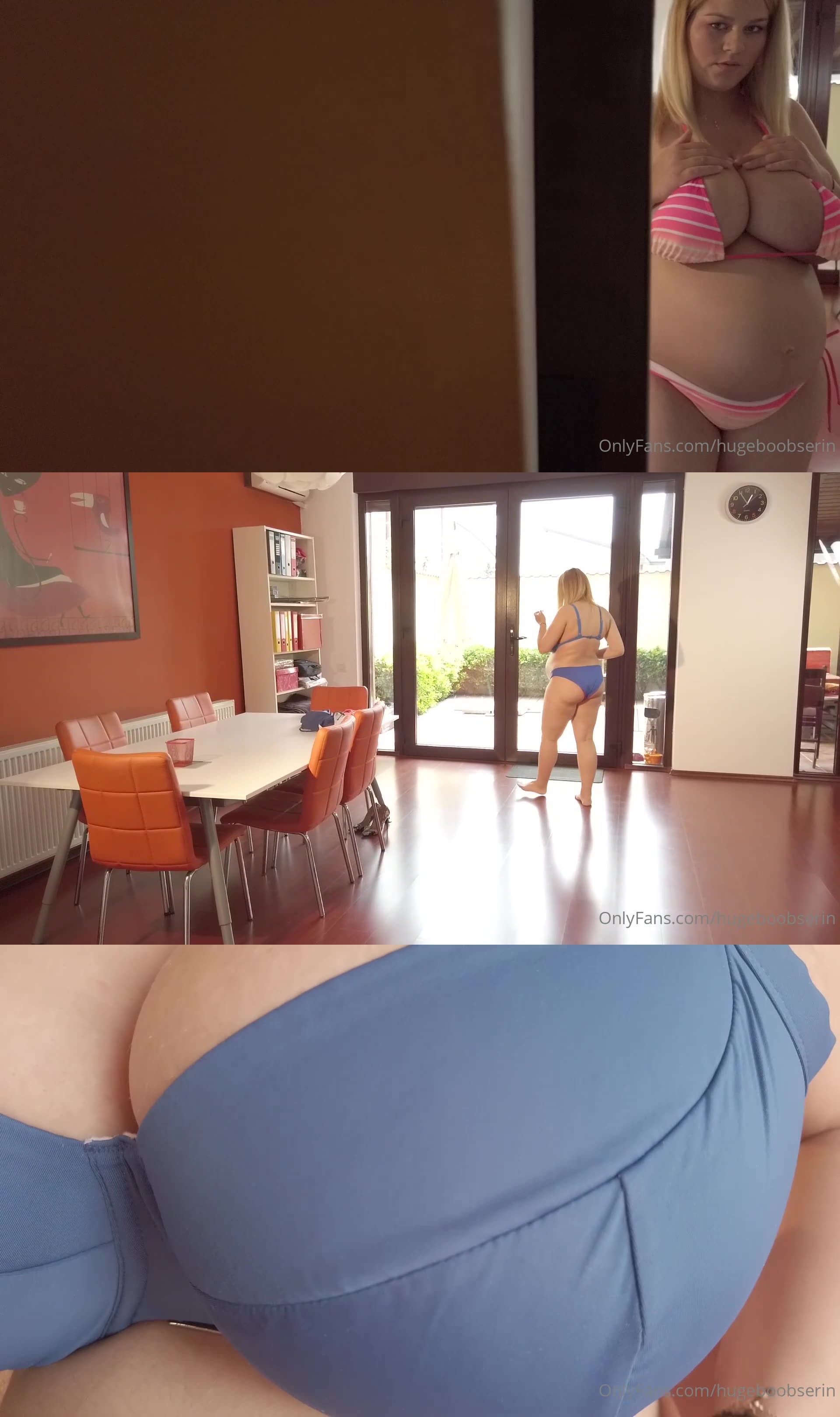 Only Fans - HugeBoobsErin - Bikini Catwalk 9 Months Pregnant [FullHD 1080p]