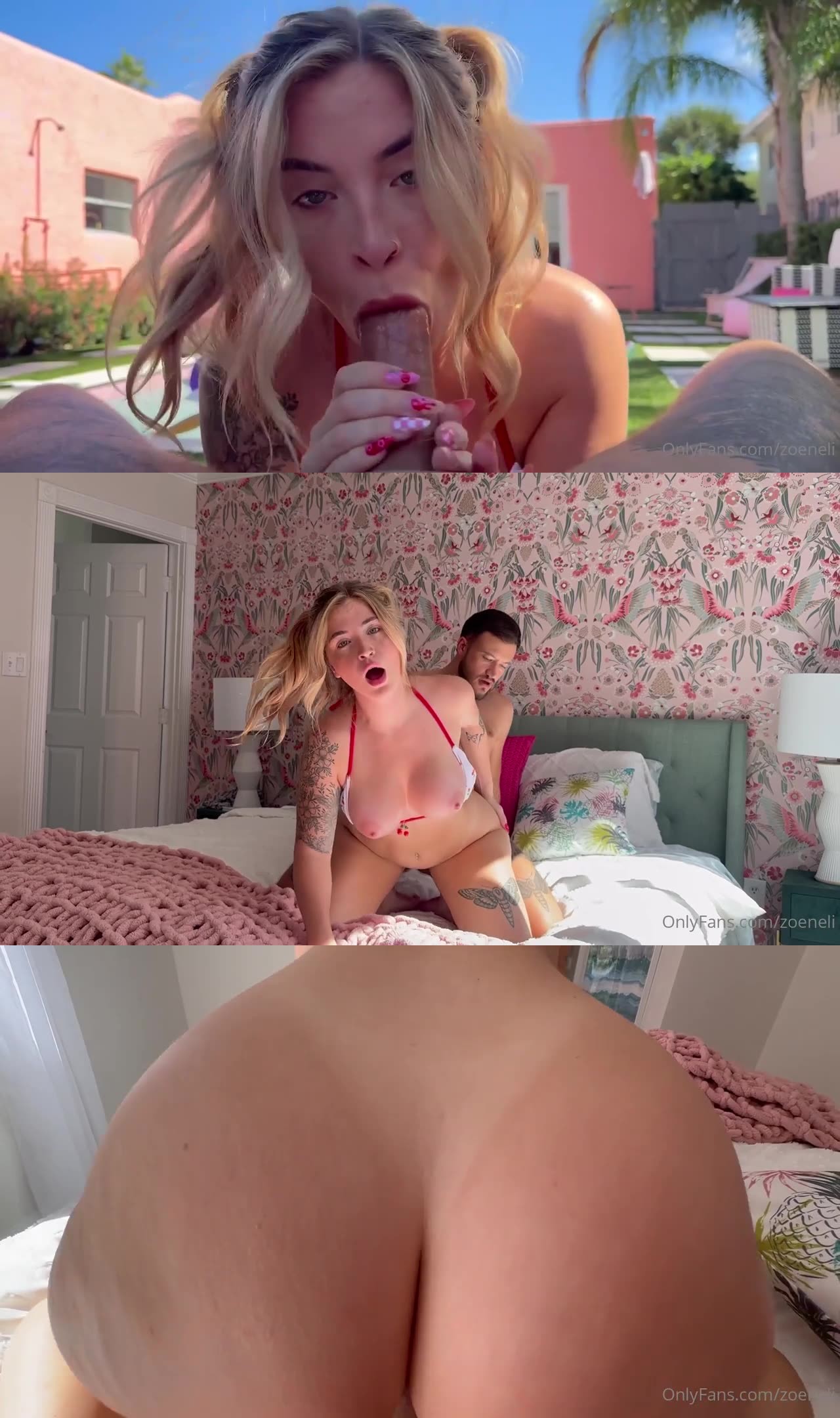 Only Fans - Zoeneli Aka Zoe Neli Blonde Big Booby Step Sis Asks Oil Her Up By The Pool - 7-