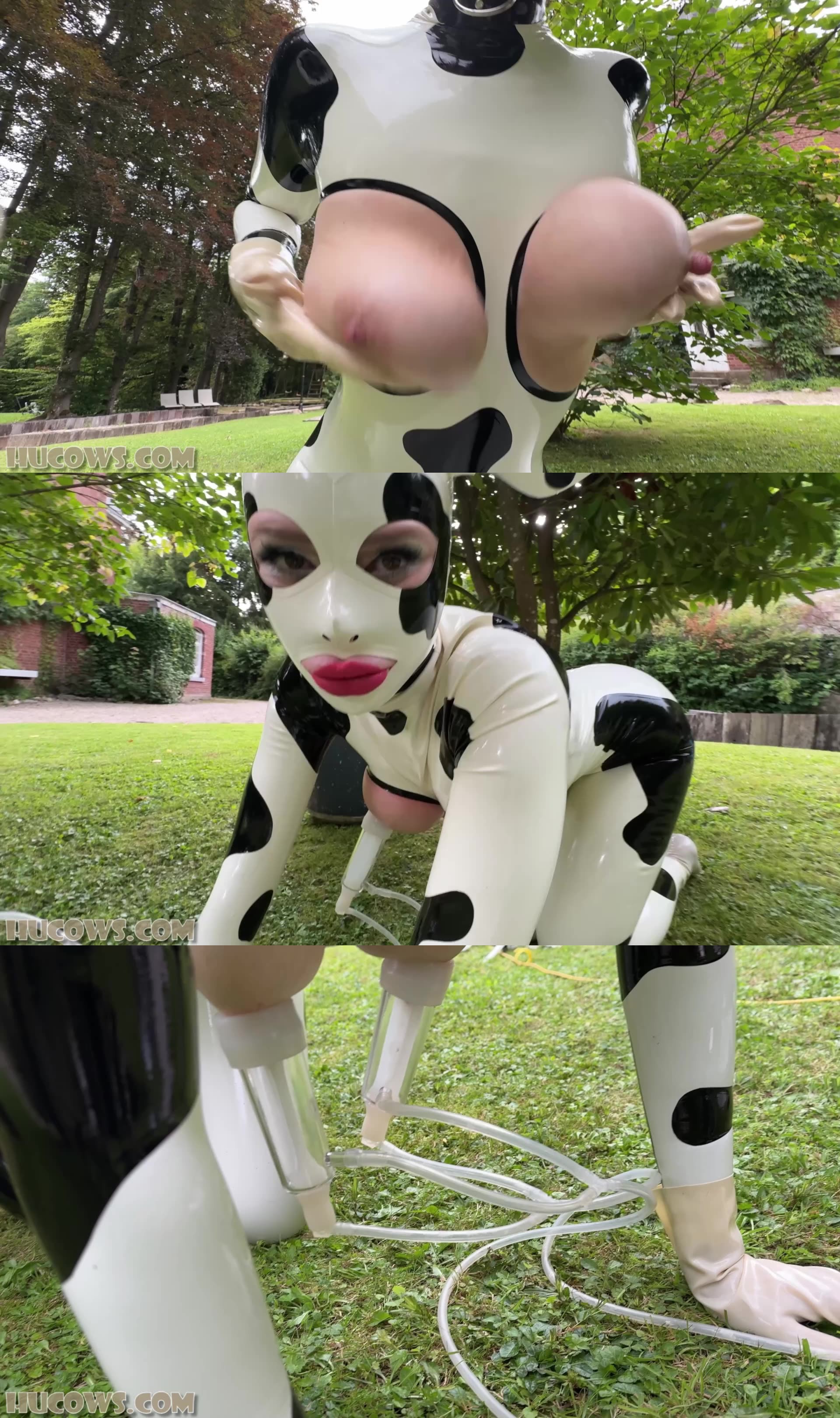 HuCows - Anc1lla And Miss Fetilicious Latex Hucows Outdoors [FullHD 1080p]